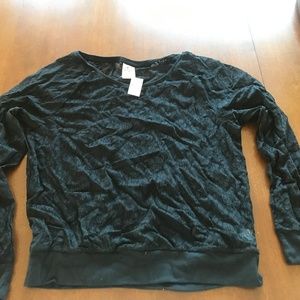 VS Pink Love Pink Victoria Secret Large Black LACE